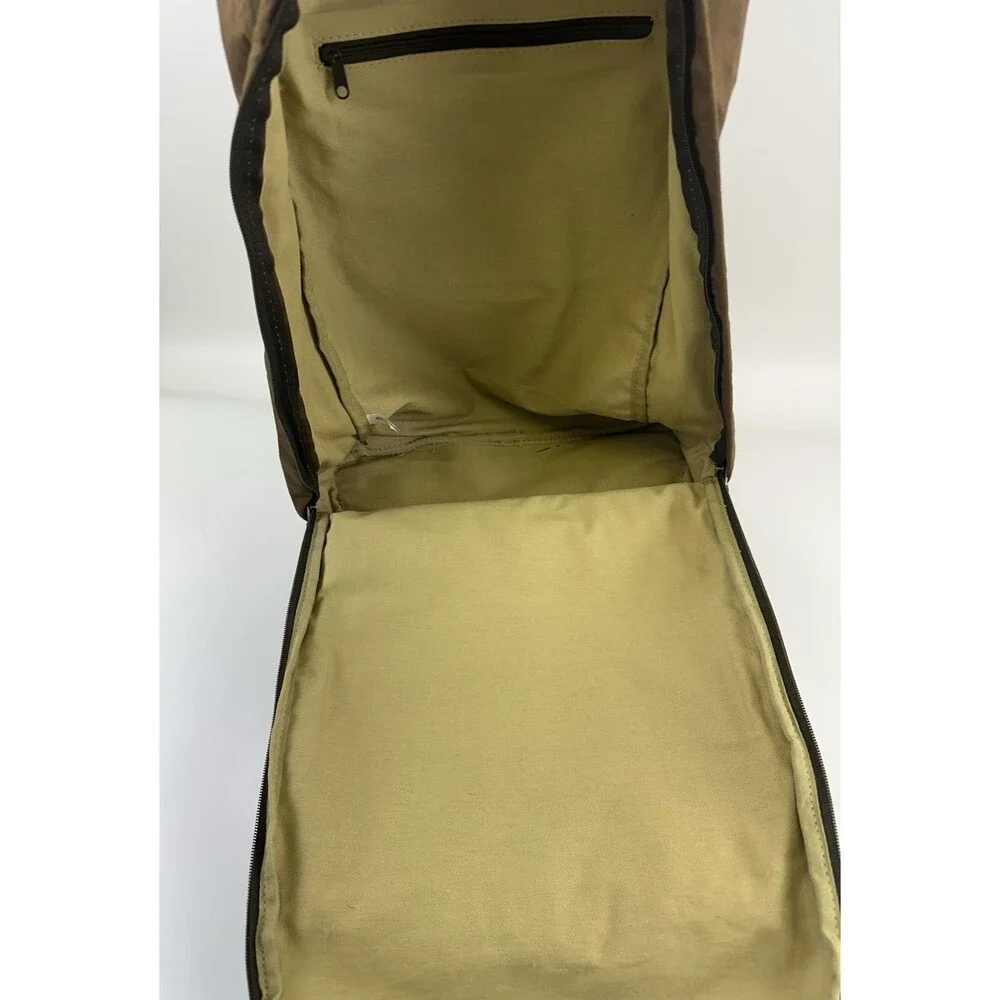 Duck Head Expedition Backpack Cotton Quality Leather Brown Large Zip Flap Clasp